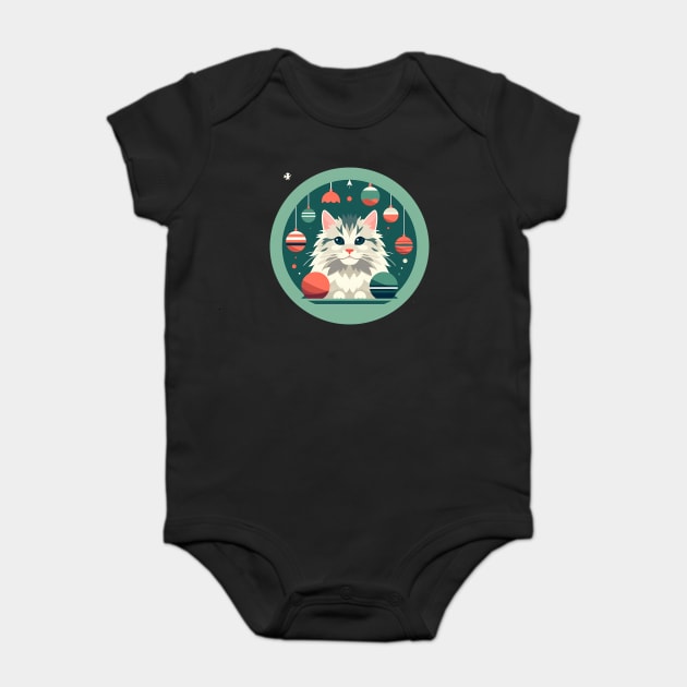 Maine Coon Cat Xmas Xmas Ornament, Love Cats Baby Bodysuit by logiamerch